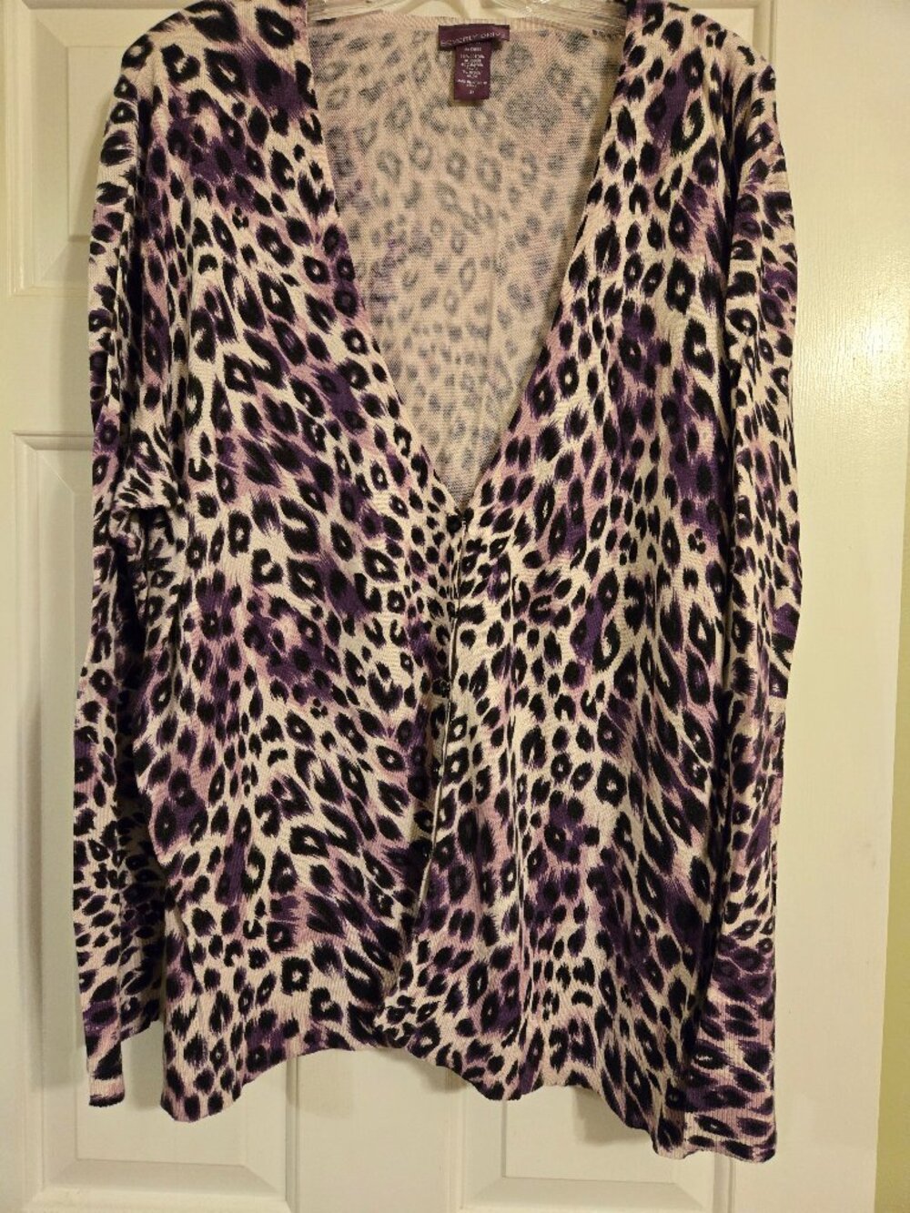 Beverly Drive animal print cardigan